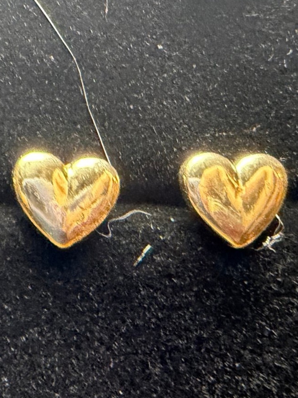 Avon Gold Heart Stud Earrings